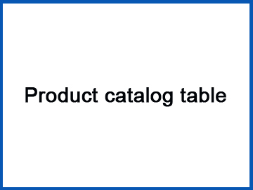 Product catalog table